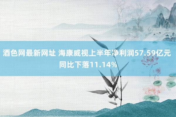 酒色网最新网址 海康威视上半年净利润57.59亿元 同比下落11.14%
