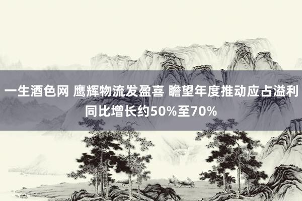 一生酒色网 鹰辉物流发盈喜 瞻望年度推动应占溢利同比增长约50%至70%